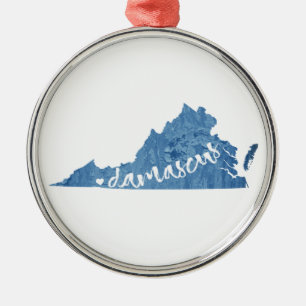 Ornement En Métal Damas, Virginia Wood Grain