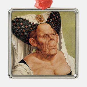 Ornement En Métal Dame âgée grotesque, probablement princesse