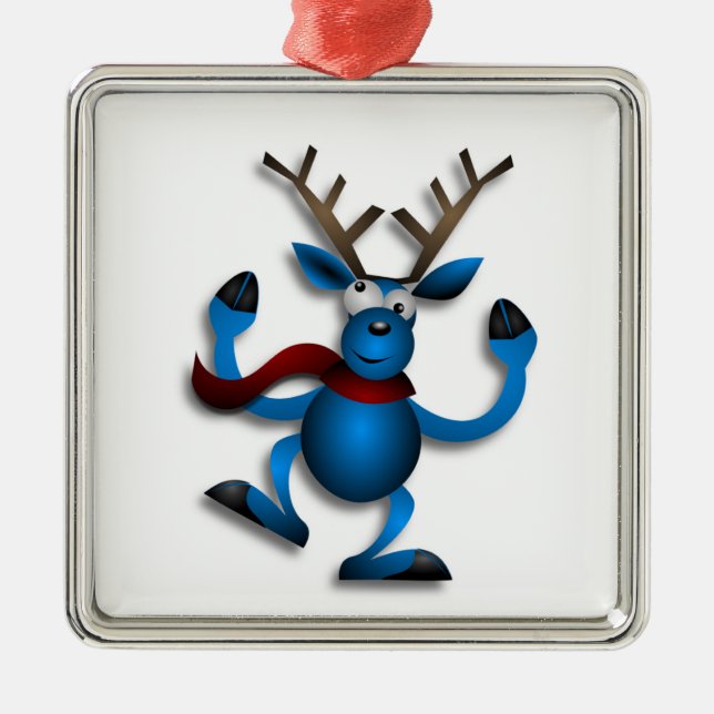 ORNEMENT EN MÉTAL DANSER REINDEER (Devant)