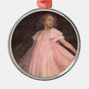 Ornement En Métal Danseuse en robe rose