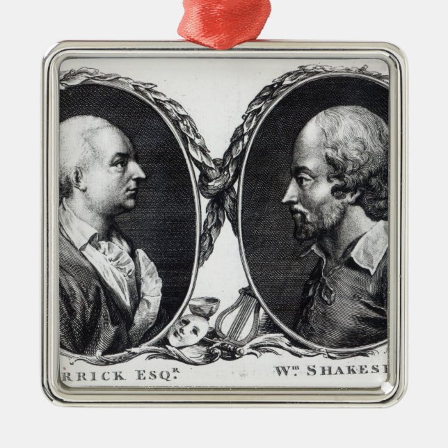 Ornement En Métal David Garrick et Shakespeare (Devant)
