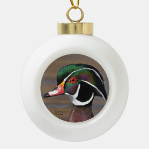 Ornement en métal de canard à bois