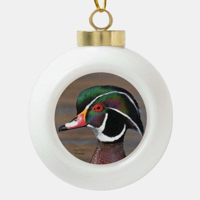 Ornement en métal de canard à bois (Devant)