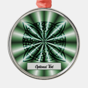 Ornement en métal de noeud celtique vert