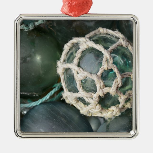 Ornement En Métal De nombreux bateaux de pêche au verre, Alaska (Devant)