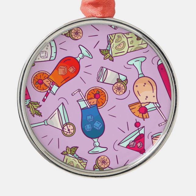 Ornement En Métal De vrais cocktails Motifs et de longues boissons (Devant)