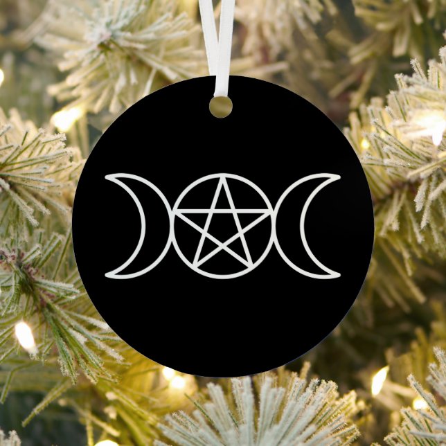 Ornement En Métal Déesse du Pentacle Triple Moon (Insitu)