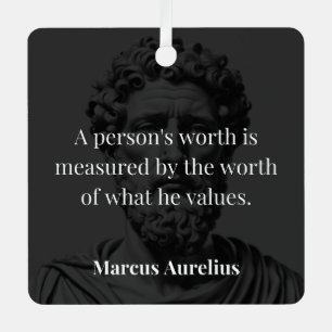 Ornement En Métal Définir une valeur : Marcus Aurelius sur les valeu
