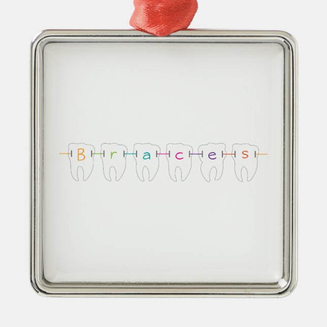 Ornement En Métal Dents de croisillons (Devant)