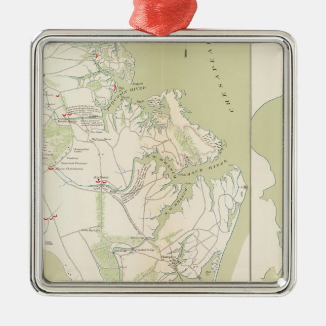 Ornement En Métal Département de la Virginie, Yorktown vers (Devant)