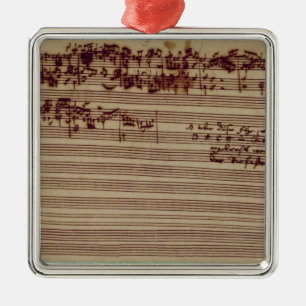 Ornement En Métal Dernière page de l'art de la fugue, 1740s