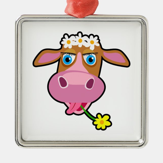 Ornement En Métal Dessin de vache (Devant)