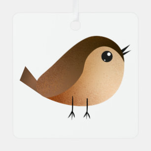 Ornement En Métal Dessin d'Oiseau de Bruant