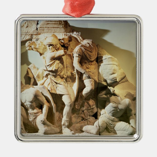 Ornement En Métal Détail de frise d'une scène de bataille (Devant)