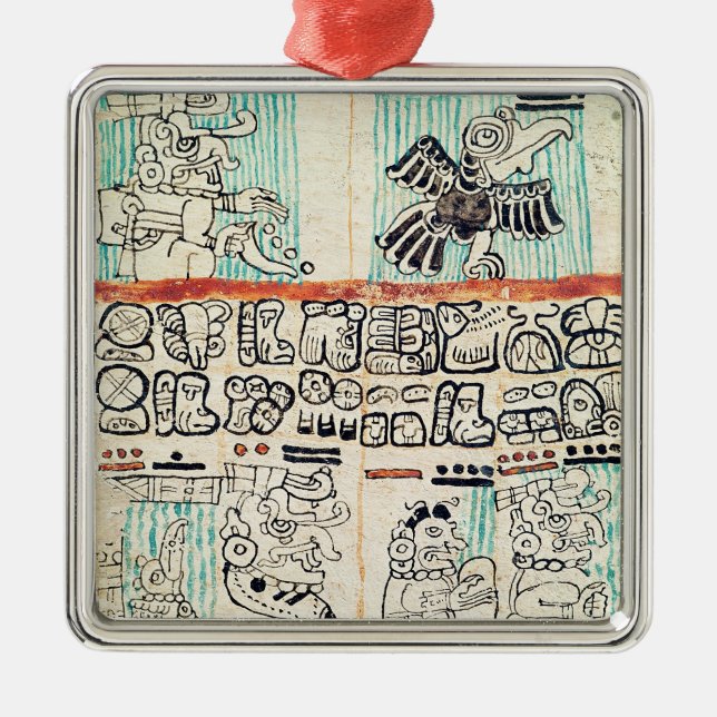 Ornement En Métal Détail d'un codex maya (Devant)