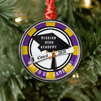 Ornement En Métal Diplôme de casquette de 2026