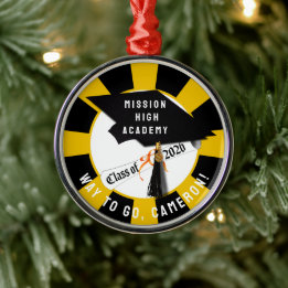 Ornement En Métal Diplôme de casquette de 2026