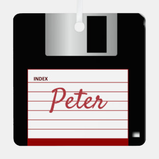 Ornement En Métal Disque disquette Rétro Ordinateur Métal Carré Orne