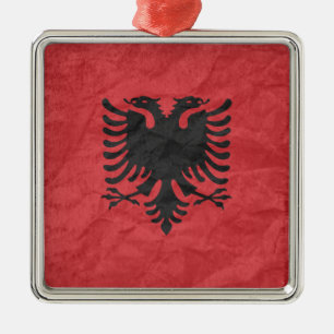Ornement En Métal Drapeau albanais