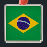 Ornement En Métal Drapeau brésilien<br><div class="desc">Drapeau brésilien</div>