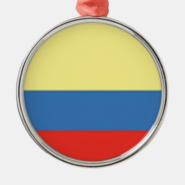 Ornement En Métal Drapeau Colombie (Devant)