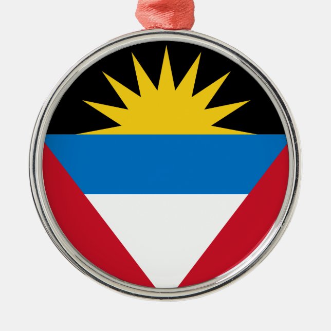 Ornement En Métal Drapeau d'Antigua-et-Barbuda (Devant)
