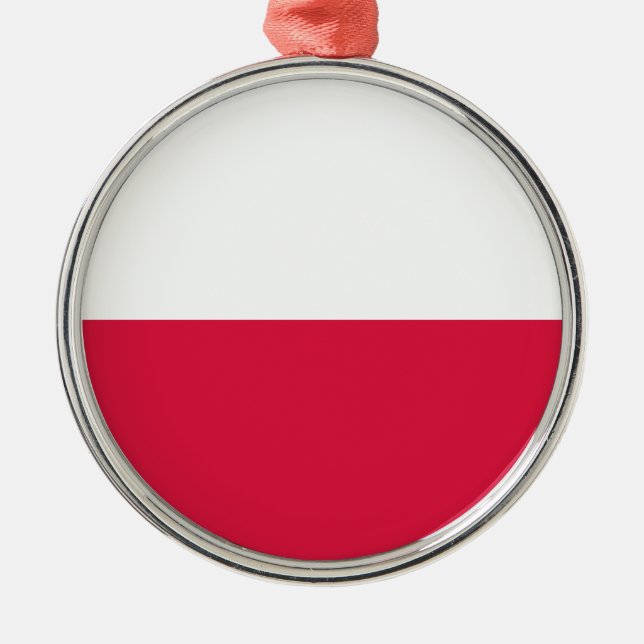 Ornement En Métal Drapeau de la Pologne (Devant)