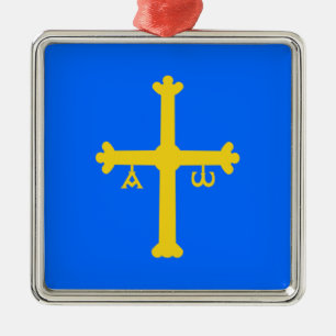 Ornement En Métal Drapeau des Asturies (Espagne)