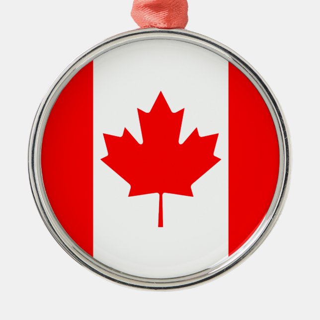 Ornement En Métal Drapeau du Canada (Devant)