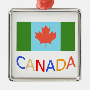Ornement En Métal Drapeau du Canada artistique patriotisme. Jour du