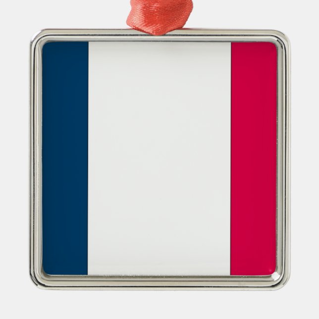 Ornement En Métal Drapeau français (Devant)