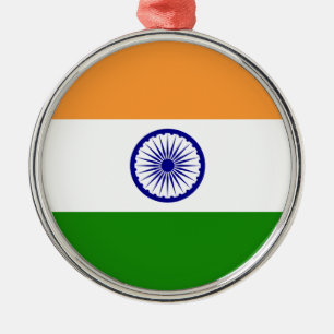 Ornement En Métal Drapeau Indien - Image de haute qualité