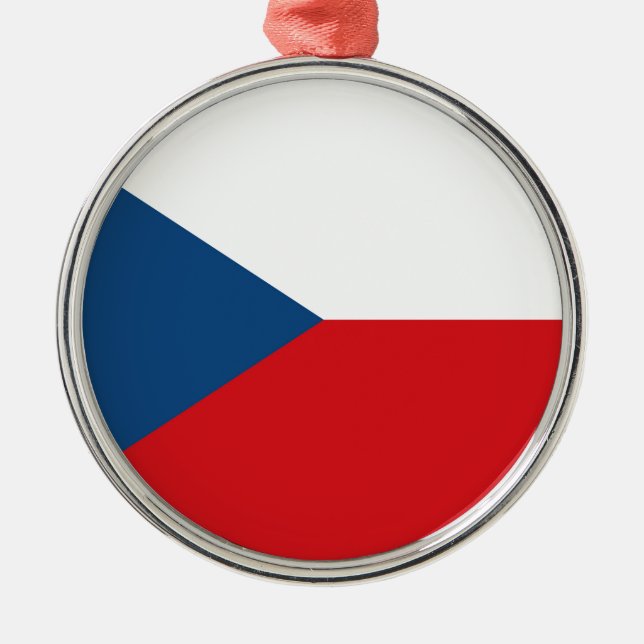 Ornement En Métal Drapeau République tchèque (Devant)