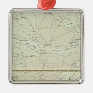 Ornement En Métal Dressez une carte la carte du lac spring à la cô