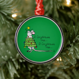 Ornement En Métal Drôle Noël mignon Souris Arbre Cartoon