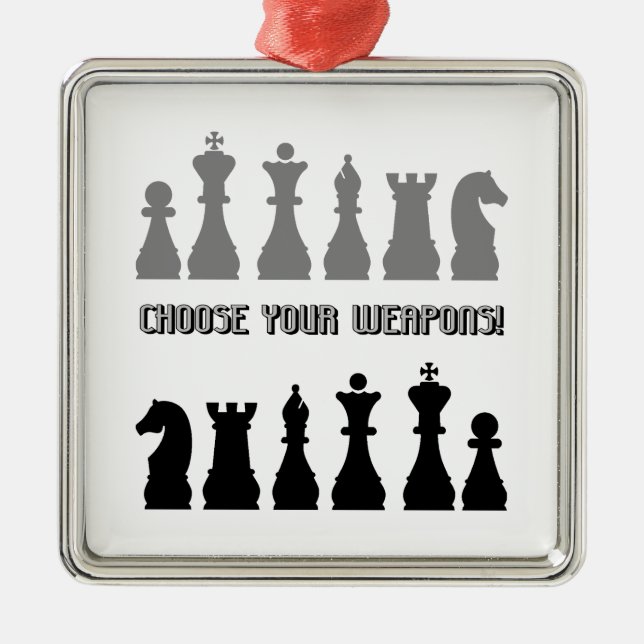 Ornement En Métal échecs drôles (Devant)