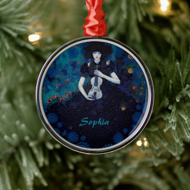 Ornement En Métal Echoes of Silence: A Violin’s Song of Healing (Arbre)