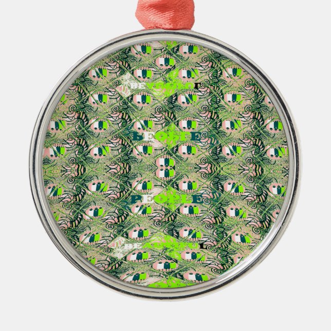 Ornement En Métal Eco Africa Motif - Art Africain Inspiré Par La Nat (Devant)