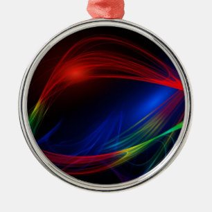 Ornement En Métal Effet de tourbillon bleu rouge et vert abstrait