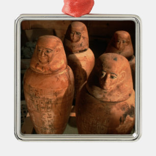 Ornement En Métal Egypte, 26e dynastie Jarres de Canopic trouvées 
