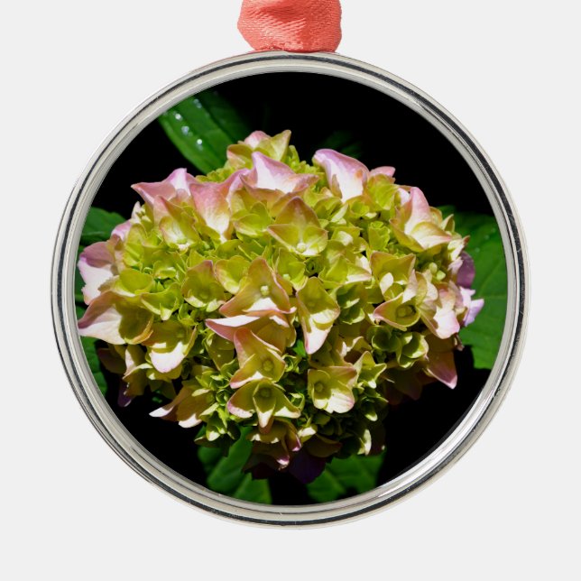 Ornement En Métal Elégant vert doux vert rose vert vert hydrangée (Devant)