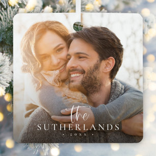 Ornement En Métal Élégante calligraphie moderne Photo de famille de 