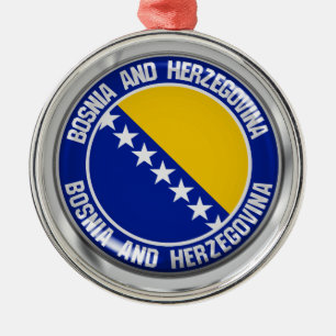 Ornement En Métal Emblème rond de Bosnie-Herzégovine