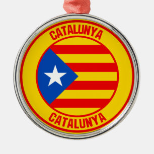 Ornement En Métal Emblème rond de Catalogne
