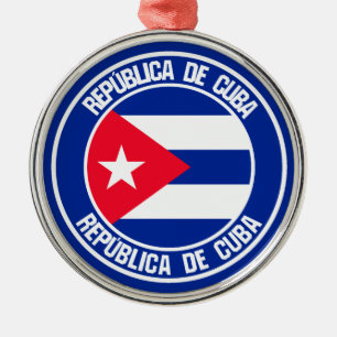 Ornement En Métal Emblème rond de Cuba