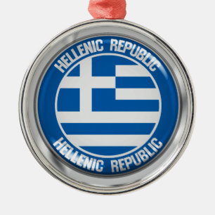 Ornement En Métal Emblème rond de Grèce