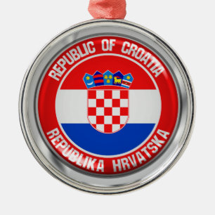 Ornement En Métal Emblème rond de la Croatie