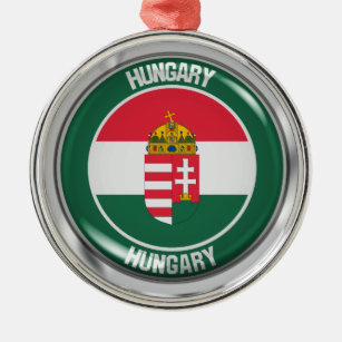 Ornement En Métal Emblème rond de la Hongrie
