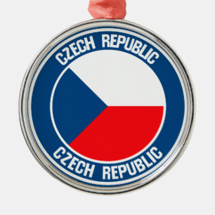 Ornement En Métal Emblème rond de la République tchèque