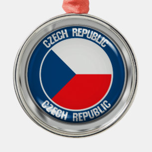 Ornement En Métal Emblème rond de la République tchèque
